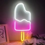 LED Неонов надпис "Сладолед" (Popsicle) – Акрилна декорация за стена, USB захранване, снимка 1
