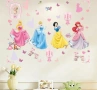 4 Принцеси Снежанка Белл стена самозалепващ стикер лепенка стена мебел прозорец детска стая детски, снимка 1