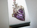925 сребърно колие с аметист 48 карата, снимка 5