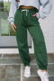 Ежедневни дамски джогинг панталони с талия в мъгливо зелено, снимка 1 - Панталони - 44939456