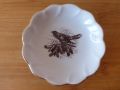 Порцеланова чинийка купичка за сладко с птица 1984 г чиния, снимка 1 - Чинии - 45570778