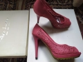 Розови сандали на висок ток 37 номер обувани веднъж 16лвв, снимка 7