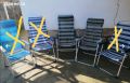 Сгъваеми алуминиеви столове, снимка 1 - Градински мебели, декорация  - 39929259