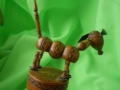 Стара играчка ръчно направено дървено магаре , снимка 3