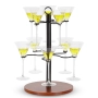 JUJOYBD Кула за напитки за 10 чаши, 2-етажна поставка за сервиране на чаши, снимка 1