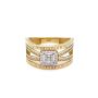 Златен дамски пръстен 3,81гр. размер:57 14кр. проба:585 модел:23071-4, снимка 1