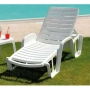 Шезлонг за плаж Lettino Fisso регулируем подлакътници сгъваем градински плажен басейн легло къмпинг, снимка 4