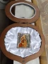 Уникална сребърна икона в кутия сърце със сертификат, снимка 3