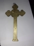 Стар голям бронзов кръст разпятие религия, снимка 5