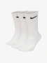 Оригинални Нови Чорапи Nike Cushioned Training Crew Socks (3 Чифта бели), снимка 1