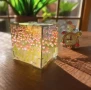 Нощна лампа куб  „Лале“ романтична декорация за бюро, хол, спалня, снимка 7