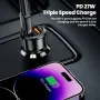 Зарядно за кола 60W, USB-C PD / USB-A QC 3.0, снимка 6
