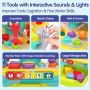 Sunnypal интерактивна образователна играчка за малки деца 1+ г., работна маса с инструменти, снимка 5