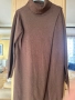 Кафява плетена туника/рокля с прехлупване, снимка 2