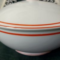 Bavaria Schumann porcelain Супници с наситен оранжево/червен кант , снимка 4 - Други - 45674669