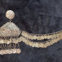 Сребърна Трепка Възрожденски Прочелник накит носия пафти, снимка 2 - Антикварни и старинни предмети - 46142922
