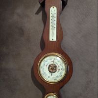 Старинен часовник и барометър, снимка 7 - Стенни часовници - 33873112