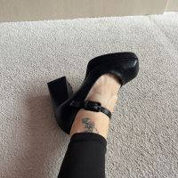 Черни елегантни обувки, снимка 4 - Дамски елегантни обувки - 45463598
