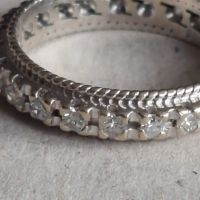 Дамски златен 14к пръстен с 23 броя брилянти-тотал 0.75 карата , снимка 6 - Пръстени - 45117353