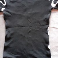 Туника с къс ръкав в черно и бяло, снимка 2 - Блузи с дълъг ръкав и пуловери - 26497812