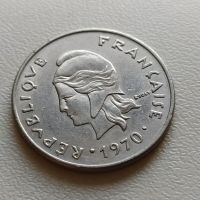 20 франка 1970 Френска Полинезия, снимка 2 - Нумизматика и бонистика - 45436711