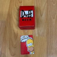 Кожена кутия за цигари Duff Beer, снимка 1 - Други - 45302652