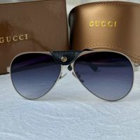 Gucci 2024 мъжки слънчеви очила авиатор с кожа 5 цвята, снимка 10 - Слънчеви и диоптрични очила - 45591492