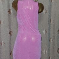  NLYONE L Розова еластична рокля , снимка 6 - Рокли - 45775268