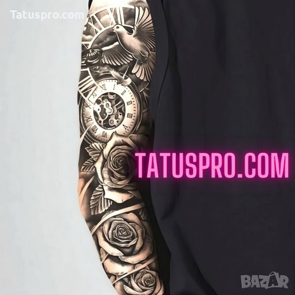 Временна татуировка ”Tempus fugit” | Бърза доставка | TatusPro.com, снимка 1