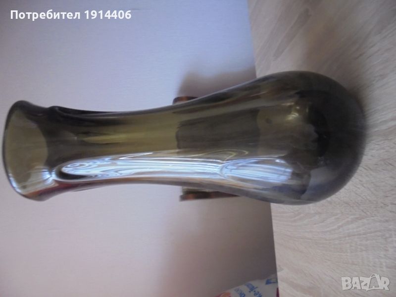 Красива огромна ваза цветно стъкло, цена : 80 лв., снимка 1