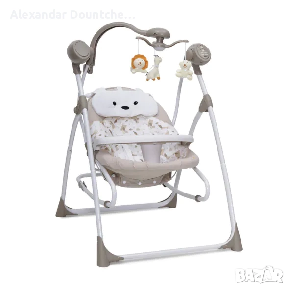 Електрическа музикална люлка шезлонг за бебета Cangaroo, снимка 1