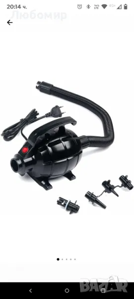 Електрическа въздушна помпа Tovbmup, за надуваеми дюшеци, 600W, 220V, снимка 1