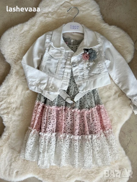 Детски рокли с дънкови якета, снимка 1