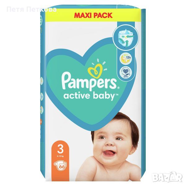 Пелени PAMPERS №3 (6-10кг.) - 66бр., снимка 1