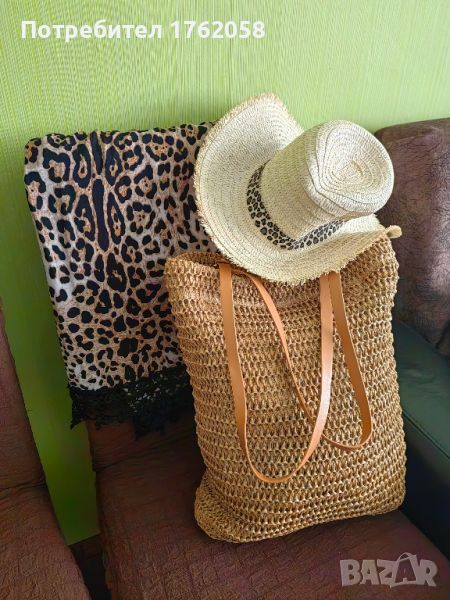 плетена чанта за плаж, снимка 1