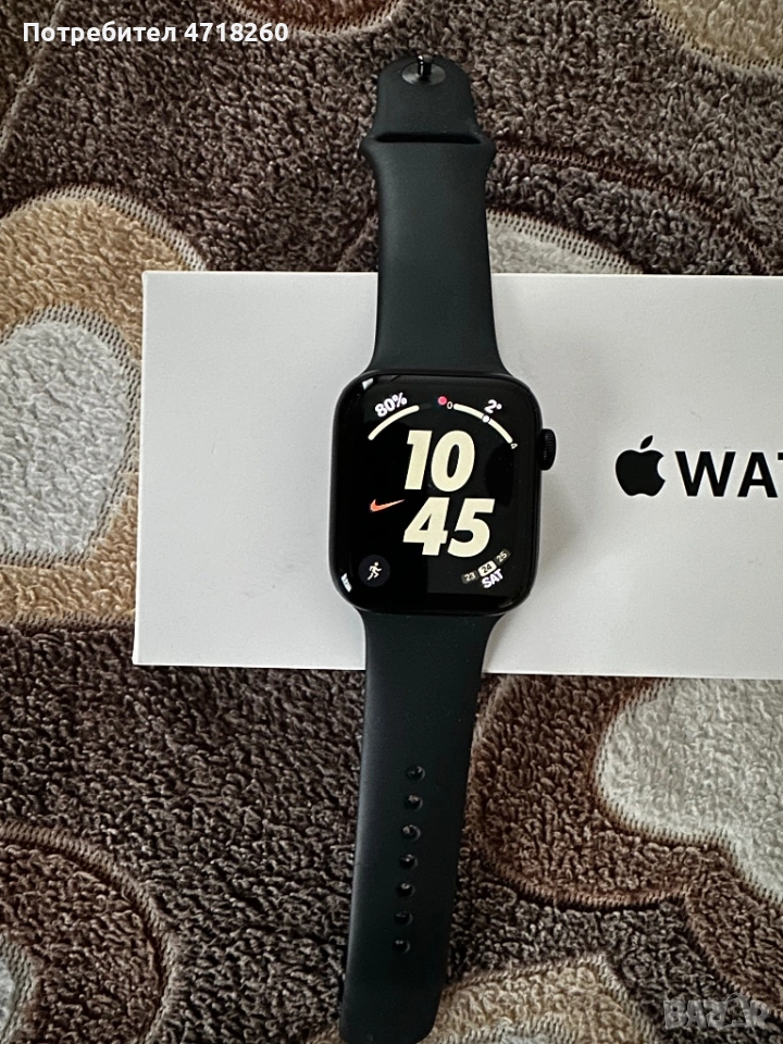 Apple Watch SE 3 44mm Midnight – отлично състояние, снимка 1