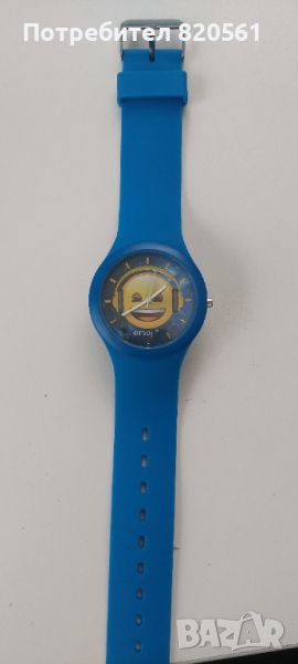 Часовника е с емоджи сверен, син цвят, снимка 1