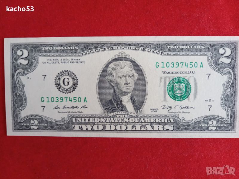 2 долара 2009 г.-G , САЩ., снимка 1