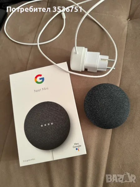 Умен говорител Google Home mini, Черен, снимка 1