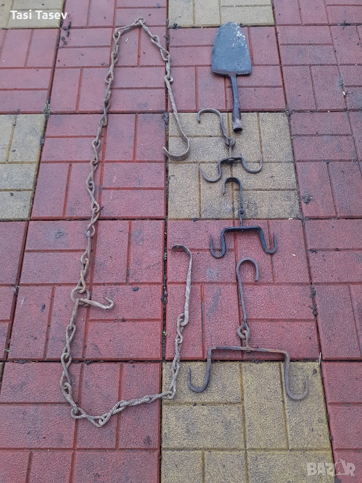 Ръжен за жар, вериги за огнище и ченгел., снимка 1