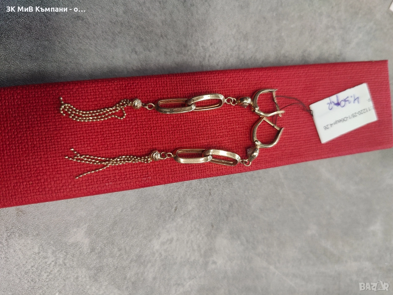 Златни обеци 4.3гр 14к, снимка 1