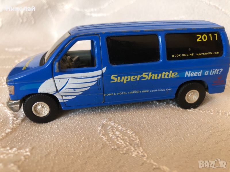 Рядък метален модел Ford E Series E-350 Cargo Van Super Shuttle, 1:43, 2011г. Tins'Toys, pullback , снимка 1