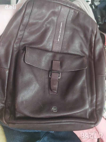 PIQUADRO Italy Original. Страхотна кожена раница, снимка 1