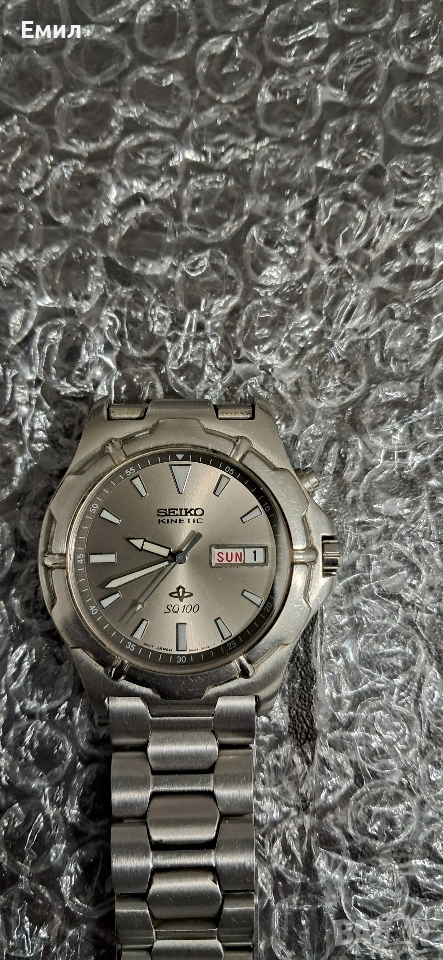 VINTAGE SEIKO KINETIC 5m43-0890 SQ 100 JAPAN QUARTZ , снимка 1