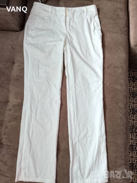 бял панталон с висока талия , снимка 1