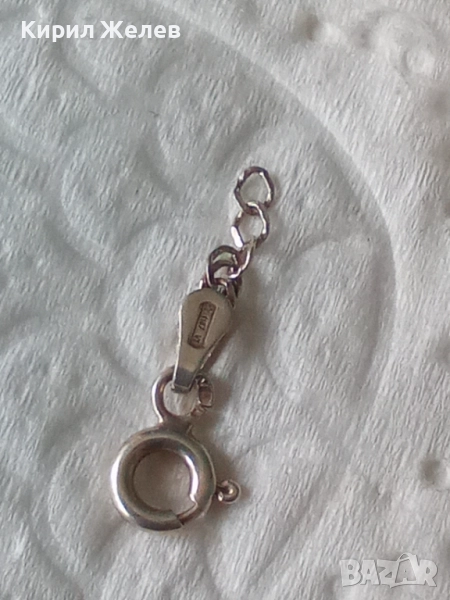 Сребърна карабинка закопчалка 52145, снимка 1
