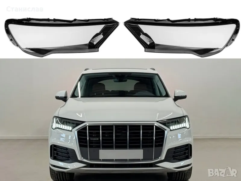 Стъкла (капаци) за фарове на Audi Q7 4M Facelift, снимка 1