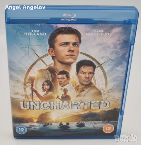 Uncharted Bluray Tom Holland Mark Wahlberg 2022, снимка 1