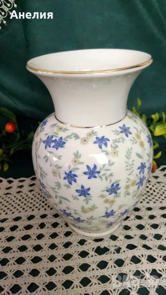 Ваза цветна с цвят екрю , снимка 1