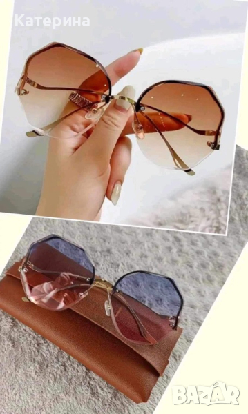 Дамски полигонални слънчеви очила , снимка 1